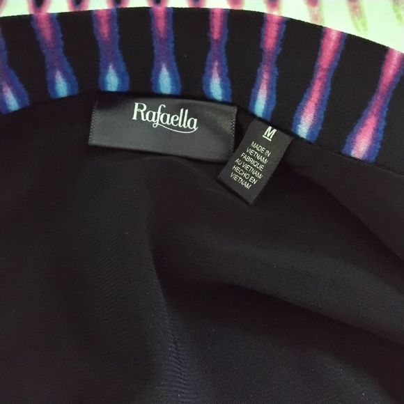 Rafaella Skirt Multicolor Stretch Knit Elastic Waist Pencil  Sz M Slinky Office - Picture 6 of 8